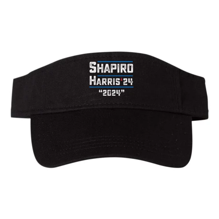 Harris Shapiro 2024 President Election Vp Josh Shapiro Valucap Bio-Washed Visor