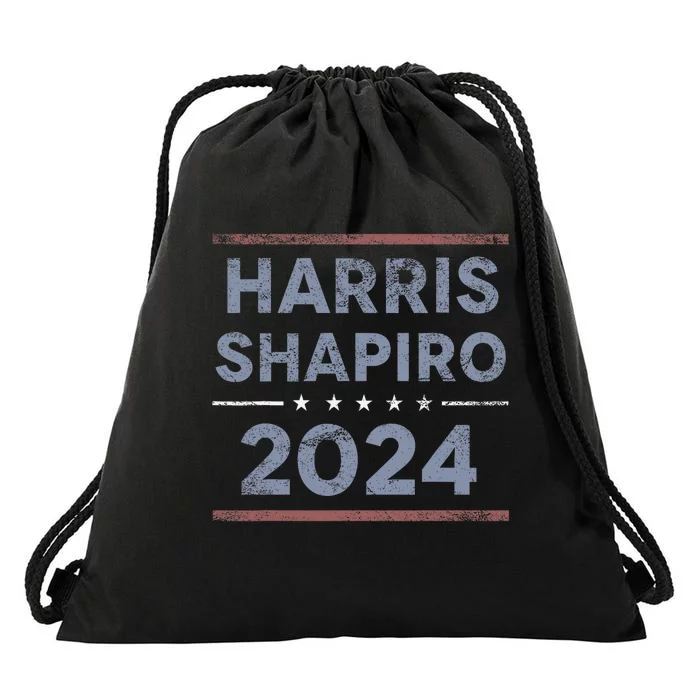 Harris Shapiro 2024 Kamala Harris Josh Shapiro Drawstring Bag