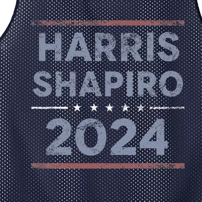 Harris Shapiro 2024 Kamala Harris Josh Shapiro Mesh Reversible Basketball Jersey Tank