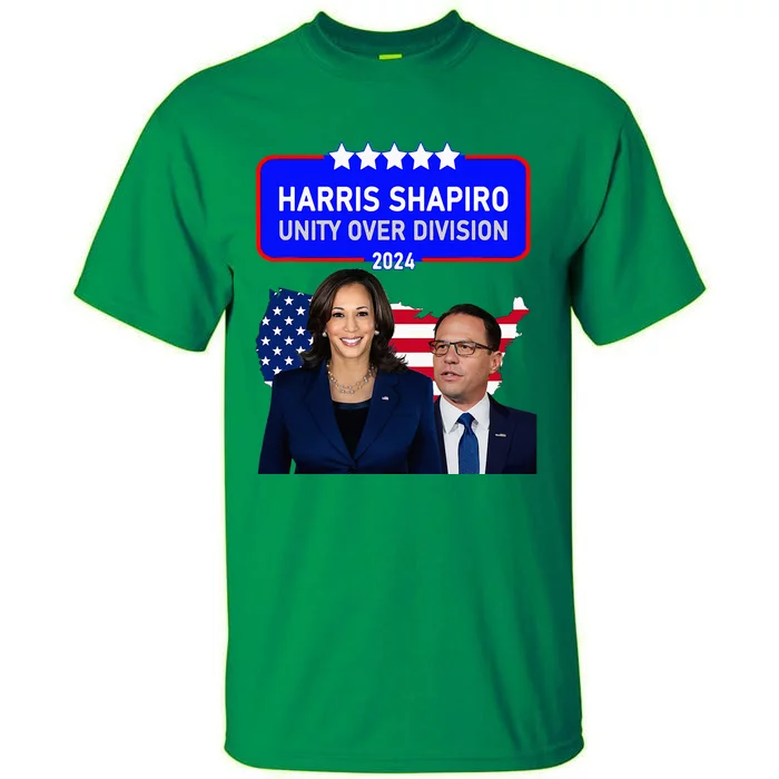 Harris Shapiro 2024! Unity Over Division! Kamala Harris 2024 Tall T-Shirt