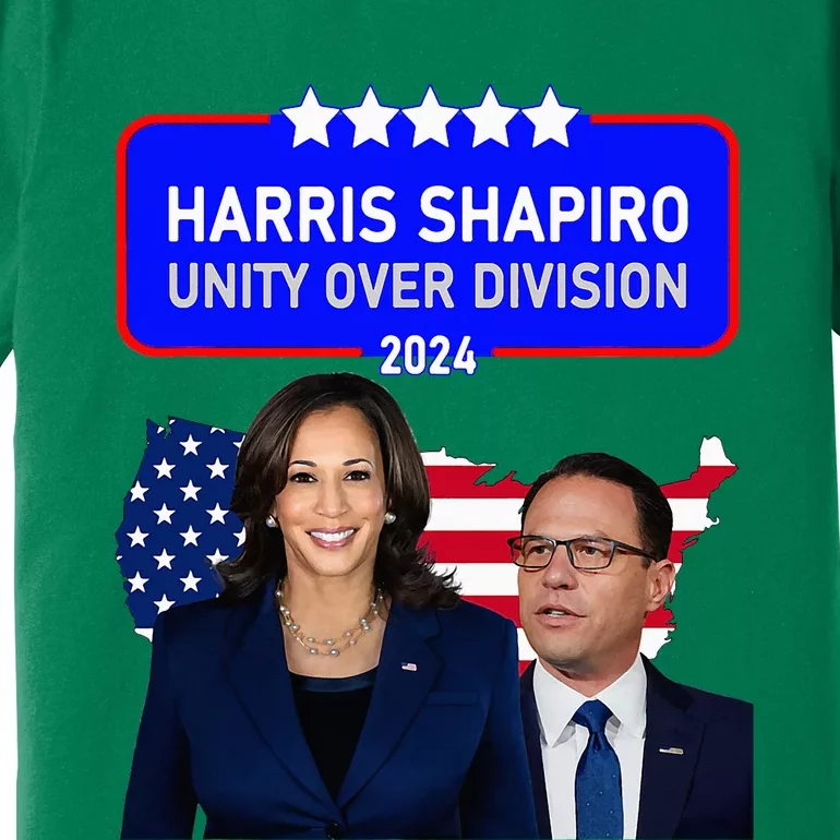 Harris Shapiro 2024! Unity Over Division! Kamala Harris 2024 Premium T-Shirt