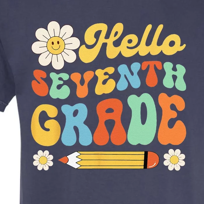 Hello Seventh 7th Grade Back To School Teachers Garment-Dyed Heavyweight T-Shirt