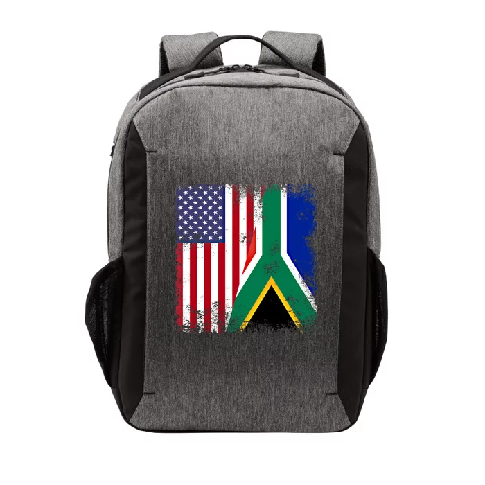 Half South African Flag Vintage Usa Gift Vector Backpack