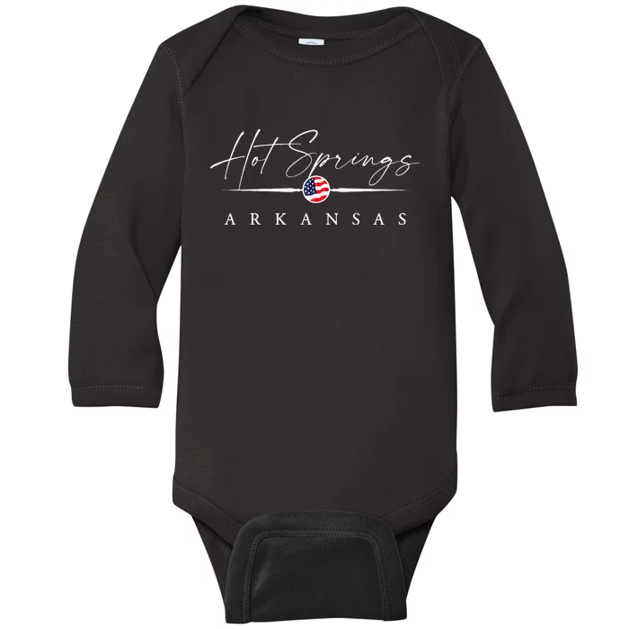 Hot Springs Arkansas Baby Long Sleeve Bodysuit