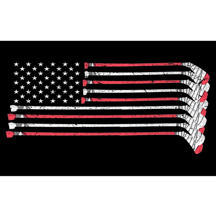 Hockey Sticks American Flag Bumper Sticker