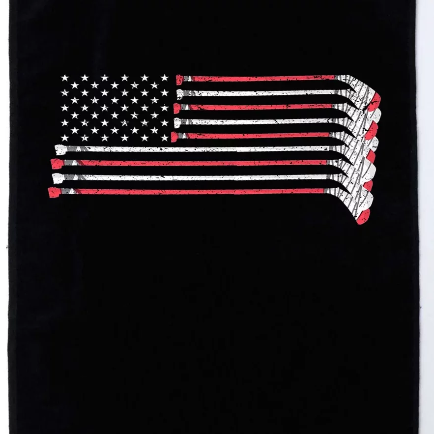 Hockey Sticks American Flag Platinum Collection Golf Towel