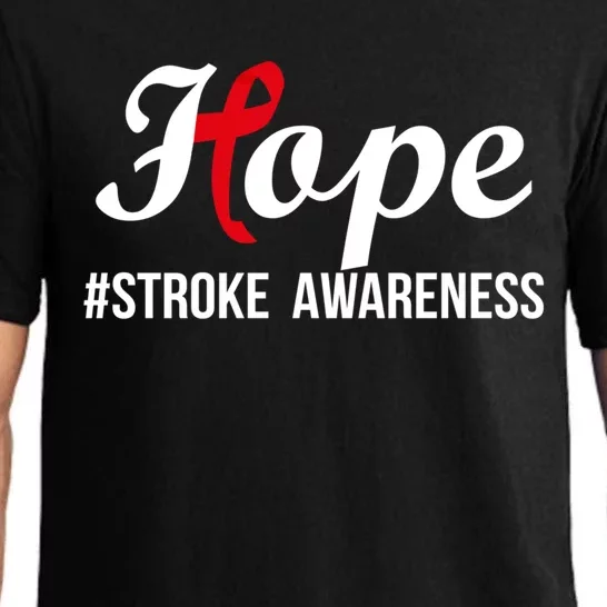 Hope Stroke Awareness Month Red Ribbon Motivational Great Gift Pajama Set