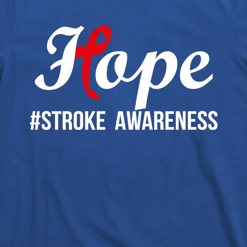 Hope Stroke Awareness Month Red Ribbon Motivational Great Gift T-Shirt