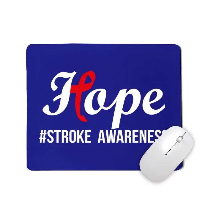 Hope Stroke Awareness Month Red Ribbon Motivational Great Gift Mousepad