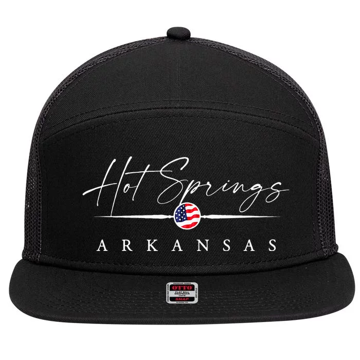 Hot Springs Arkansas 7 Panel Mesh Trucker Snapback Hat