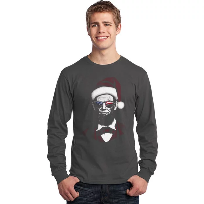 Hipster Santa Abraham Lincoln Tall Long Sleeve T-Shirt