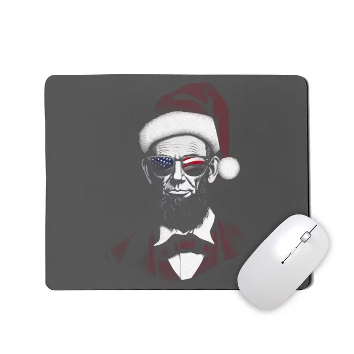 Hipster Santa Abraham Lincoln Mousepad