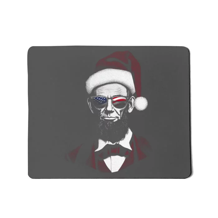 Hipster Santa Abraham Lincoln Mousepad