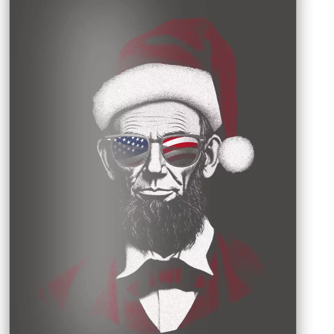 Hipster Santa Abraham Lincoln Poster