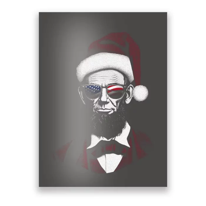 Hipster Santa Abraham Lincoln Poster