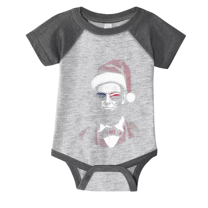 Hipster Santa Abraham Lincoln Infant Baby Jersey Bodysuit