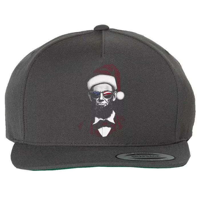 Hipster Santa Abraham Lincoln Wool Snapback Cap