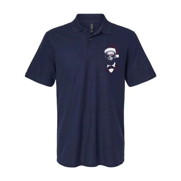 Hipster Santa Abraham Lincoln Softstyle Adult Sport Polo