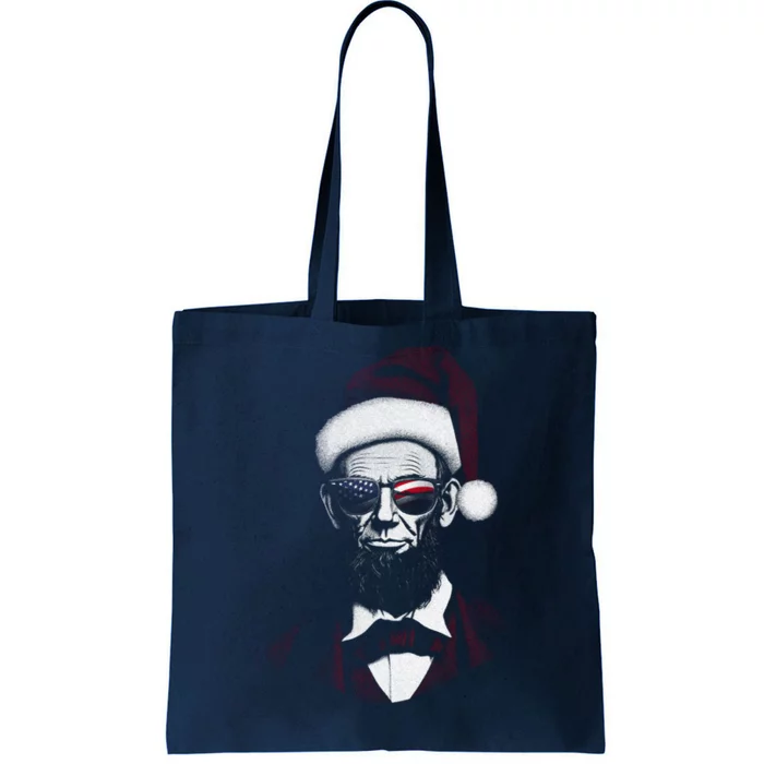 Hipster Santa Abraham Lincoln Tote Bag