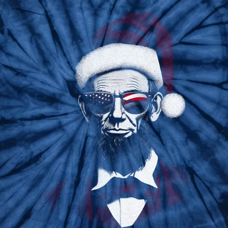 Hipster Santa Abraham Lincoln Tie-Dye T-Shirt