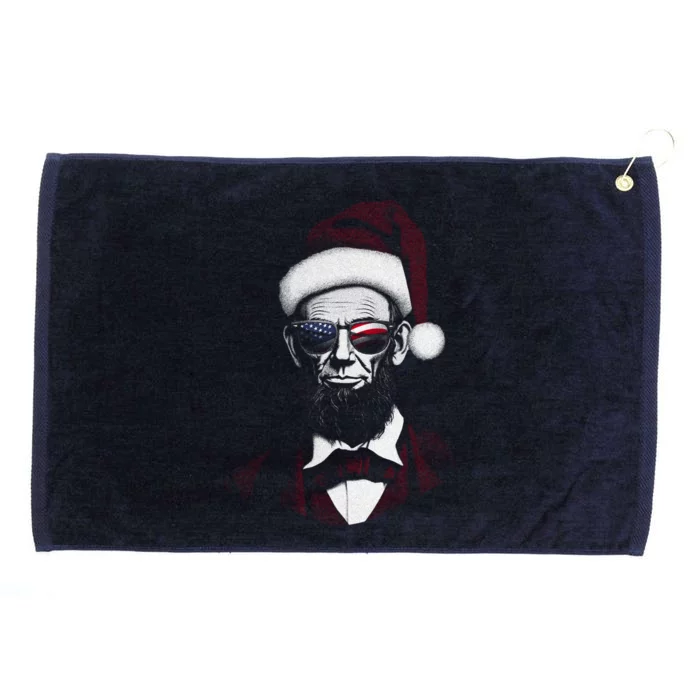 Hipster Santa Abraham Lincoln Grommeted Golf Towel