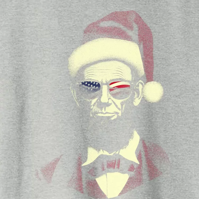 Hipster Santa Abraham Lincoln Women's Crop Top Tee