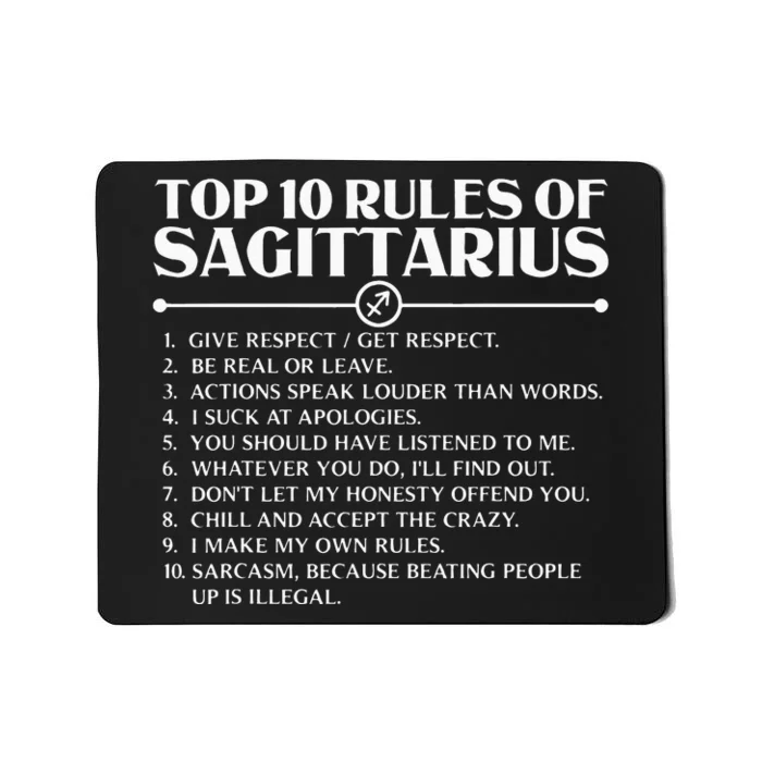 Horoscope Symbols Astrology Sign Top 10 Rules Of Sagittarius Mousepad