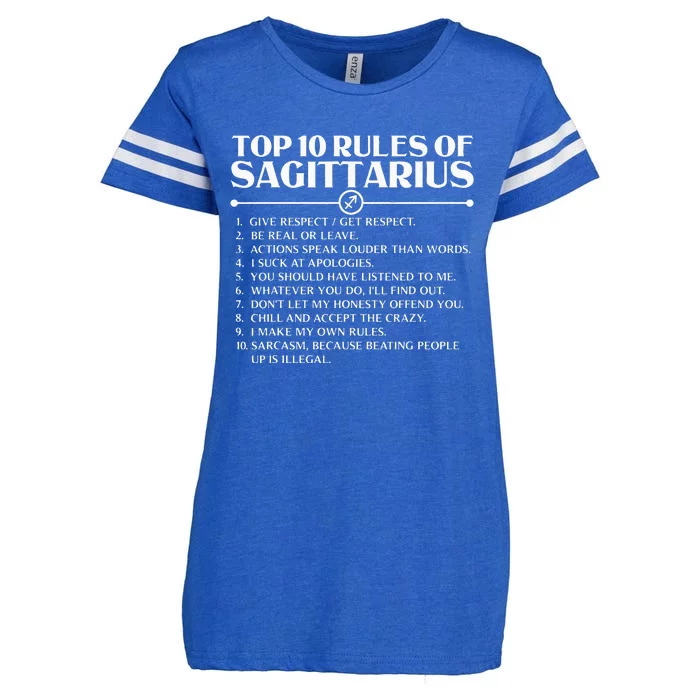 Horoscope Symbols Astrology Sign Top 10 Rules Of Sagittarius Enza Ladies Jersey Football T-Shirt