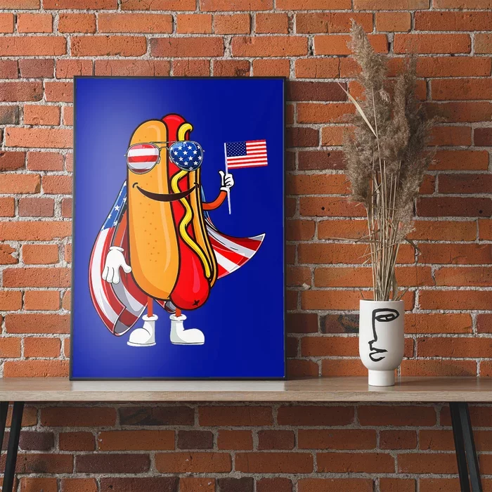 Hotdog Sunglasses American Flag Usa 4th Of July Poster