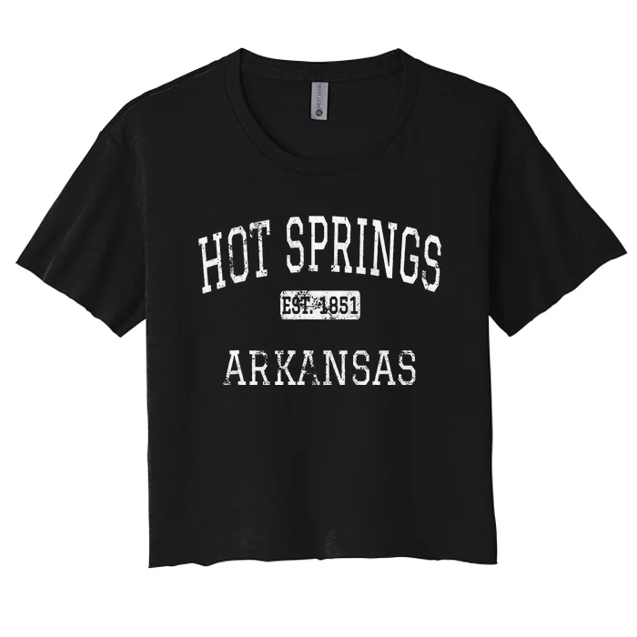 Hot Springs Arkansas Ar Vintage Women's Crop Top Tee