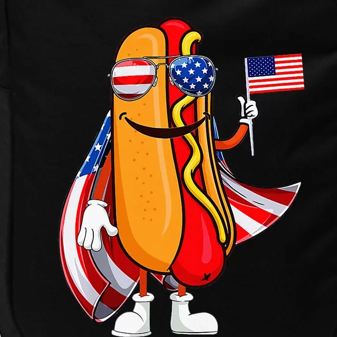 Hotdog Sunglasses American Flag Usa Funny 4th Of July Impact Tech Backpack