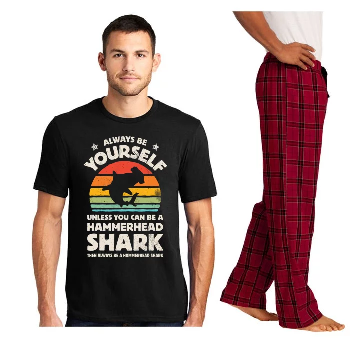 Hammerhead Shark Always Be Yourself Retro Vintage Pajama Set