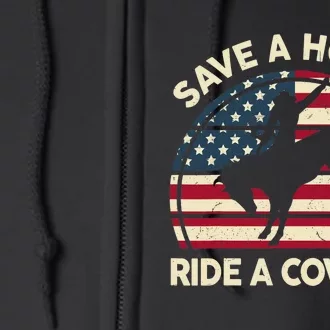 HorseShirt Save A Horse Ride A Cowboy Funny Gift Girl Wo Full Zip Hoodie