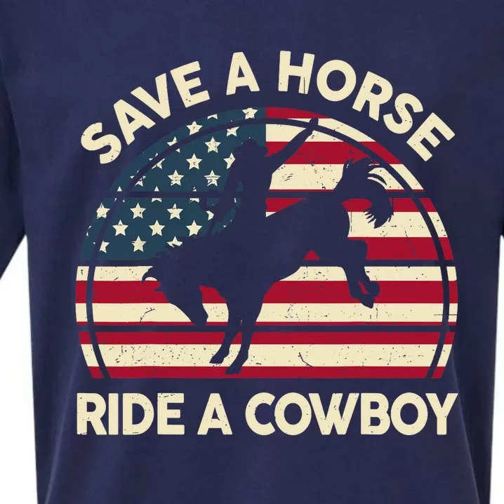 HorseShirt Save A Horse Ride A Cowboy Funny Gift Girl Wo Sueded Cloud Jersey T-Shirt