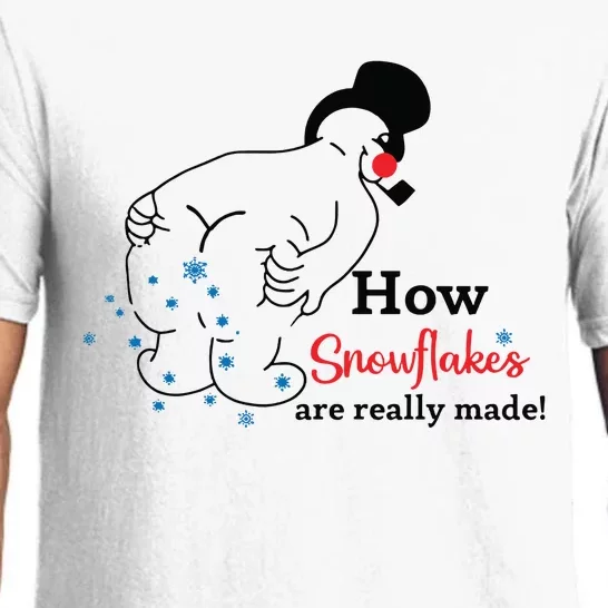 How Snowflakes Are Really Made Funny Snowman Christmas Pajama Set