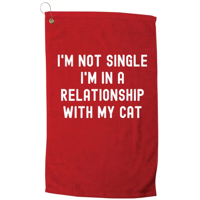 Happy Singles Awareness Day Anti Valentines Day No Couples Platinum Collection Golf Towel