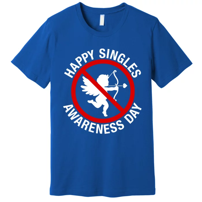 Happy Singles Awareness Day Cool Gift Funny No Love Anticool Giftcupid Hate Gift Premium T-Shirt