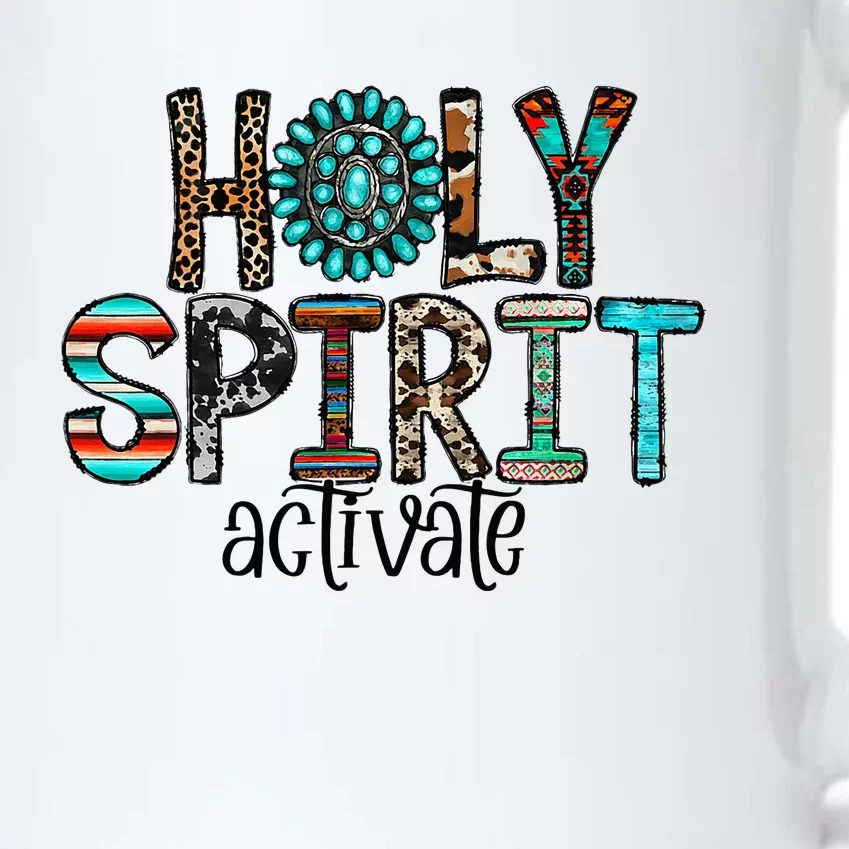 Holy Spirit Activate Leopard Western Rodeo Cowhide Gemstone Black Color Changing Mug