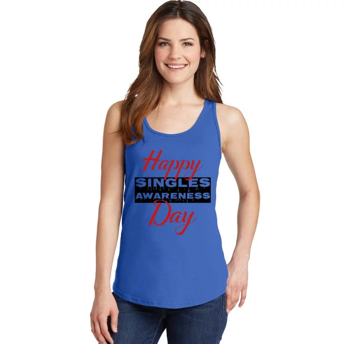 Happy Singles Awareness Day For Valentines Day Gift Ladies Essential Tank