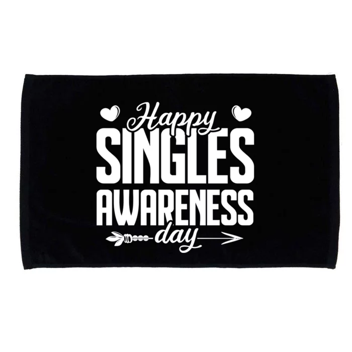 Happy Singles Awareness Day Funny Valentines Gift Microfiber Hand Towel