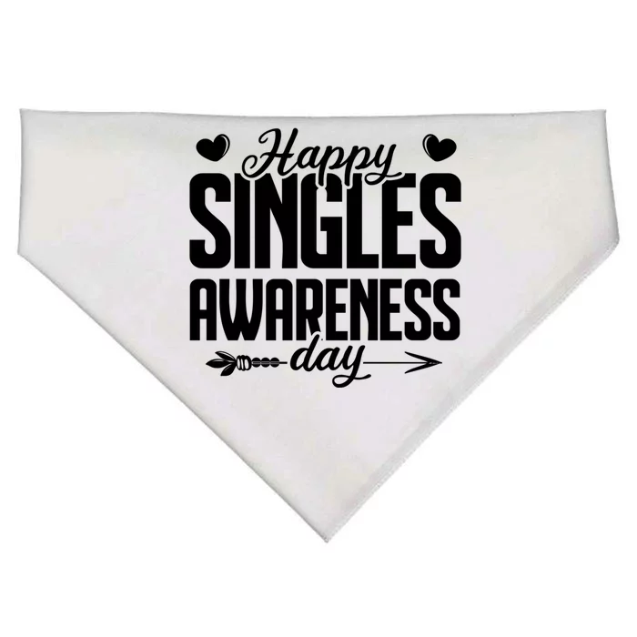 Happy Singles Awareness Day Funny Valentines Gift USA-Made Doggie Bandana