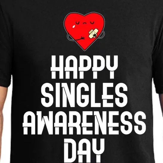 Happy Singles Awareness Day Heart Funny Valentines Day Gift Pajama Set