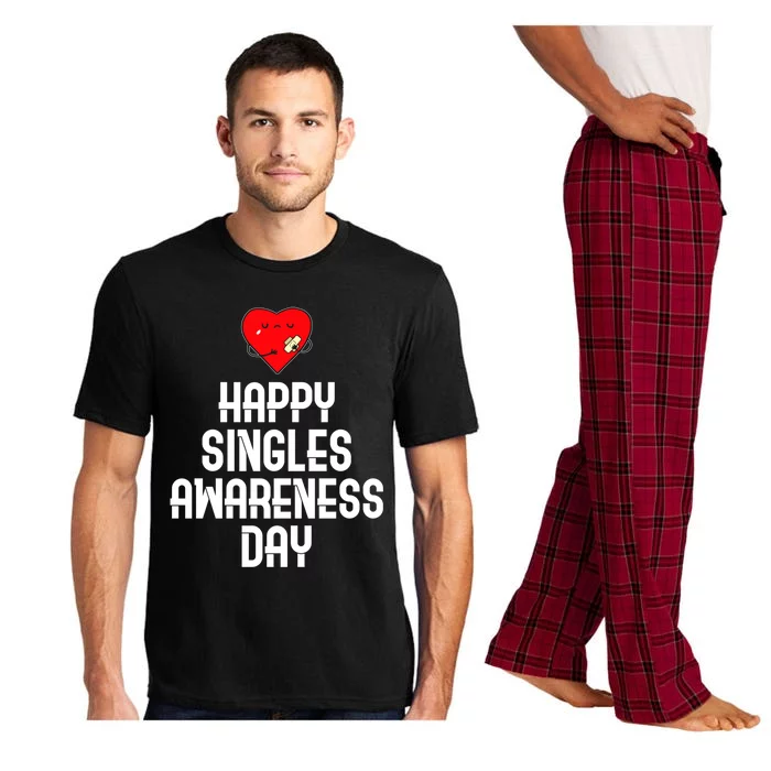 Happy Singles Awareness Day Heart Funny Valentines Day Gift Pajama Set