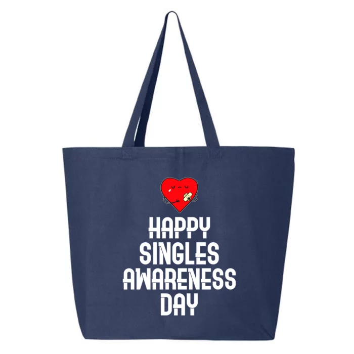 Happy Singles Awareness Day Heart Funny Valentines Day Gift 25L Jumbo Tote