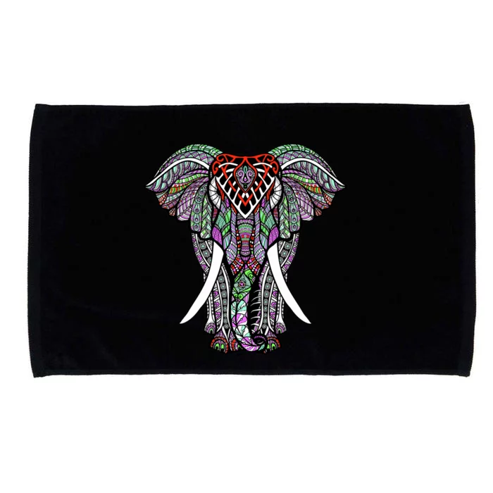 Henna Stylish Artistic Save The Elephants Wildlife Microfiber Hand Towel