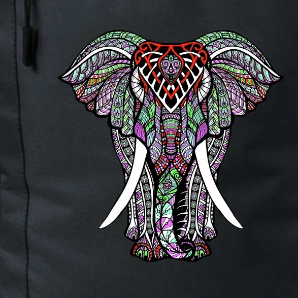 Henna Stylish Artistic Save The Elephants Wildlife Daily Commute Backpack