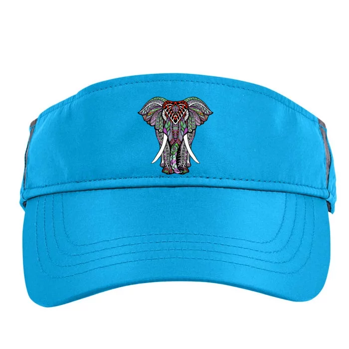 Henna Stylish Artistic Save The Elephants Wildlife Adult Drive Performance Visor