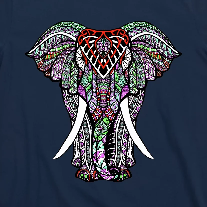 Henna Stylish Artistic Save The Elephants Wildlife T-Shirt