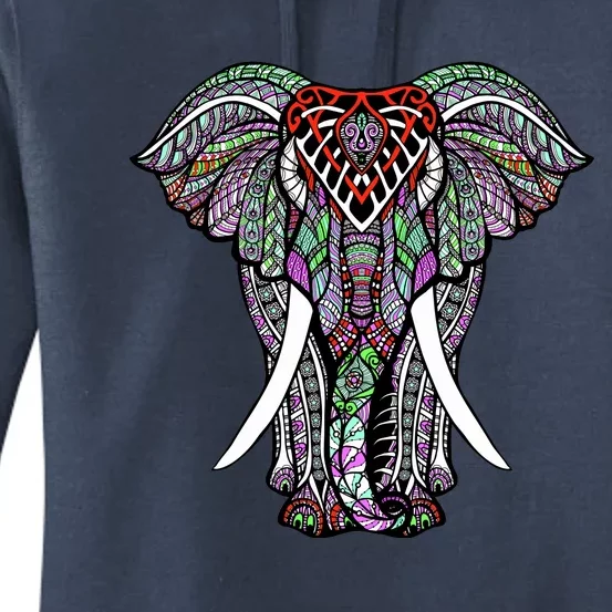 Henna Stylish Artistic Save The Elephants Wildlife Women's Pullover Hoodie