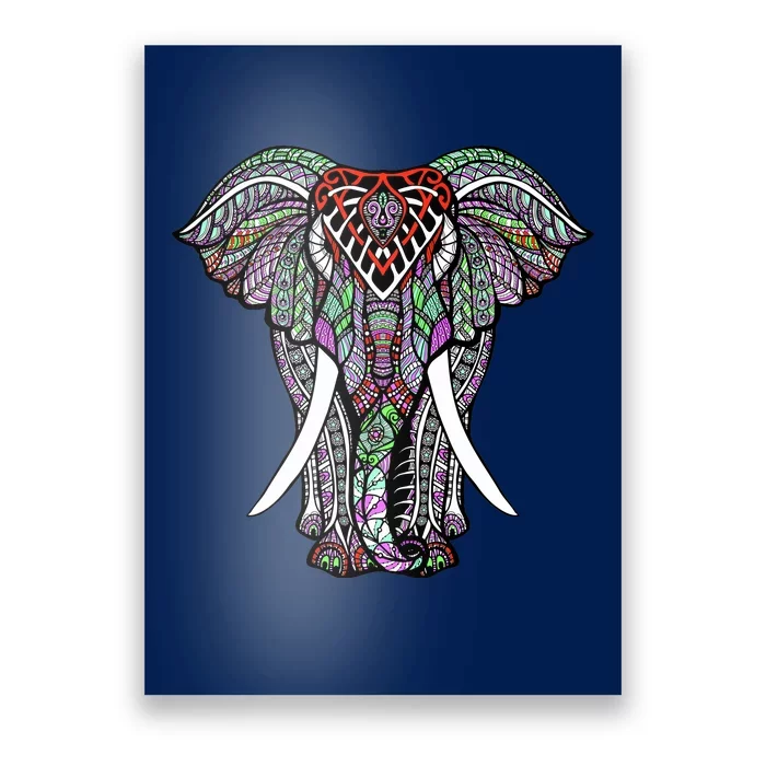 Henna Stylish Artistic Save The Elephants Wildlife Poster